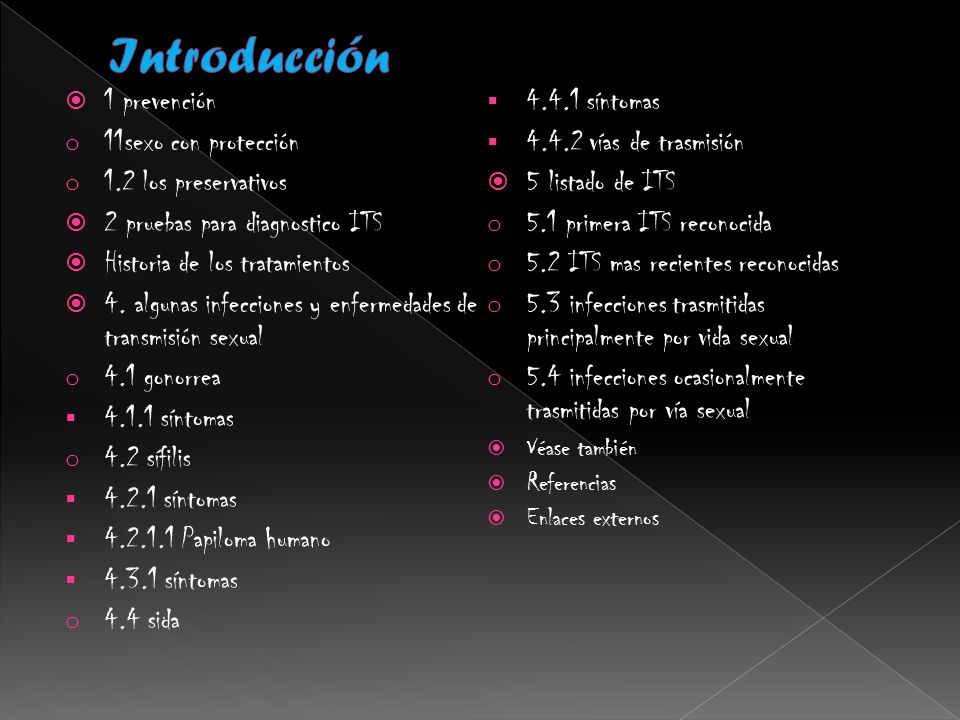 Lista enfermedades venereas